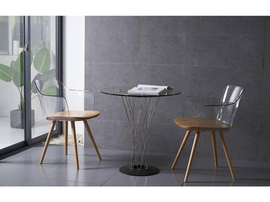 ESF стол обеденный обеденный круглый (прозрачное стекло)