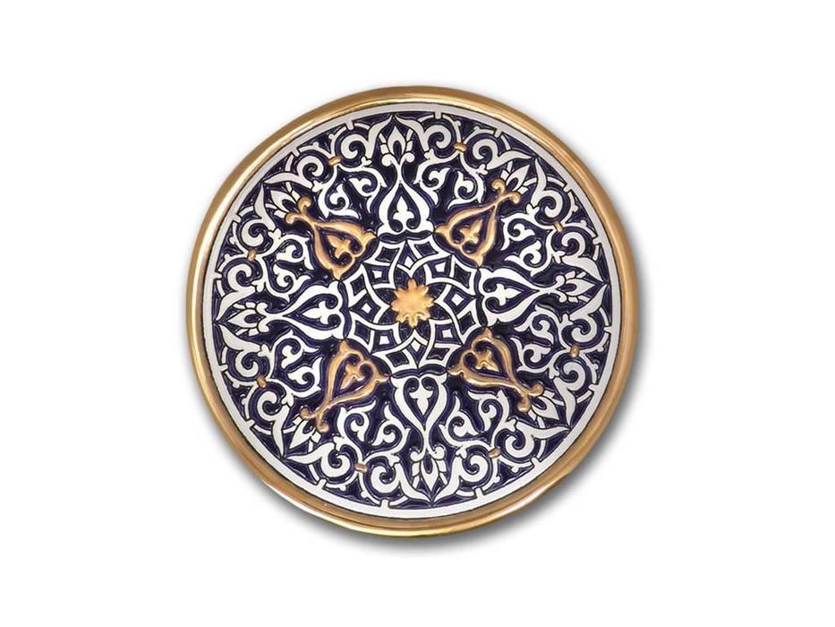 Artecer тарелка декоративная 23см (золото, синий) Ceramico