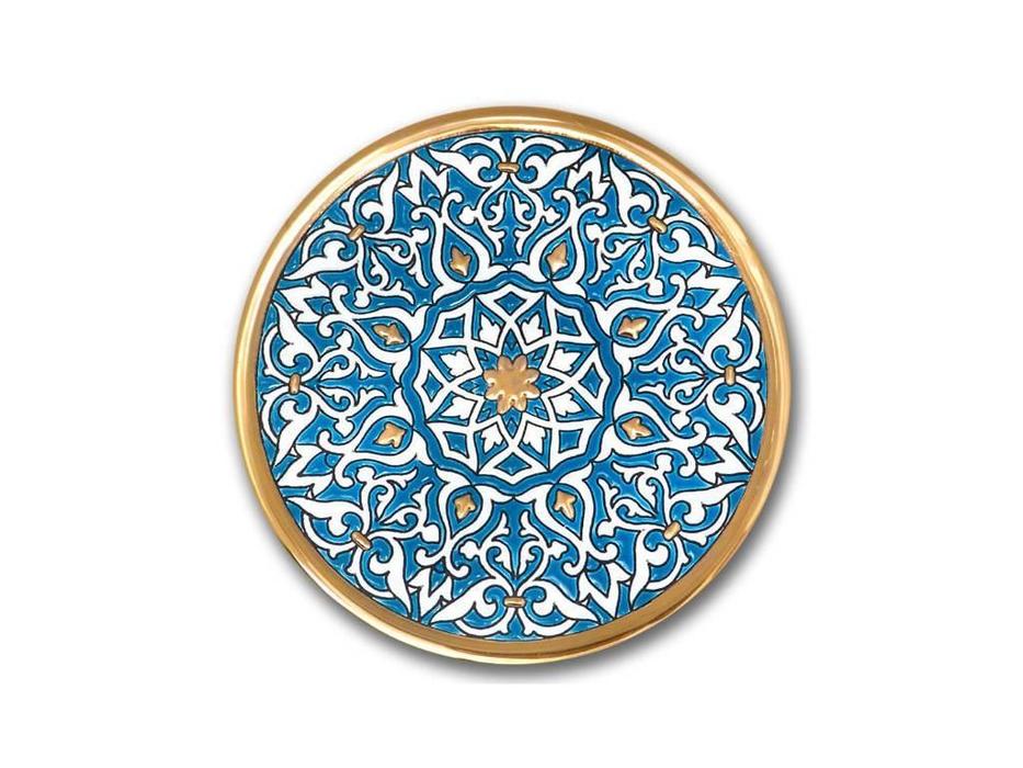 Artecer тарелка декоративная 32см (золото, синий) Ceramico