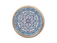 Artecer тарелка декоративная 32см (золото, синий) Ceramico