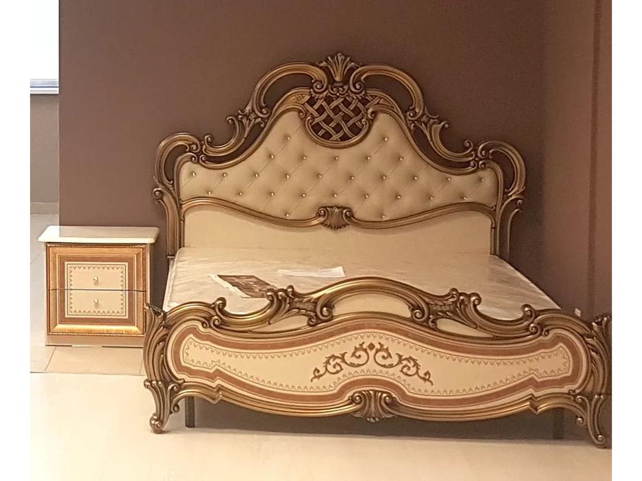 Dia тумба прикроватная  (бежевый, золото) Анита