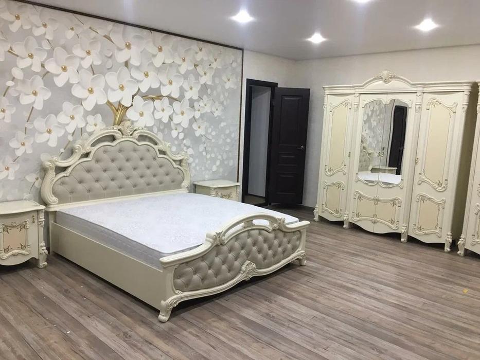 Dia кровать двуспальная 180х200 (крем, золото) Рафаэлла