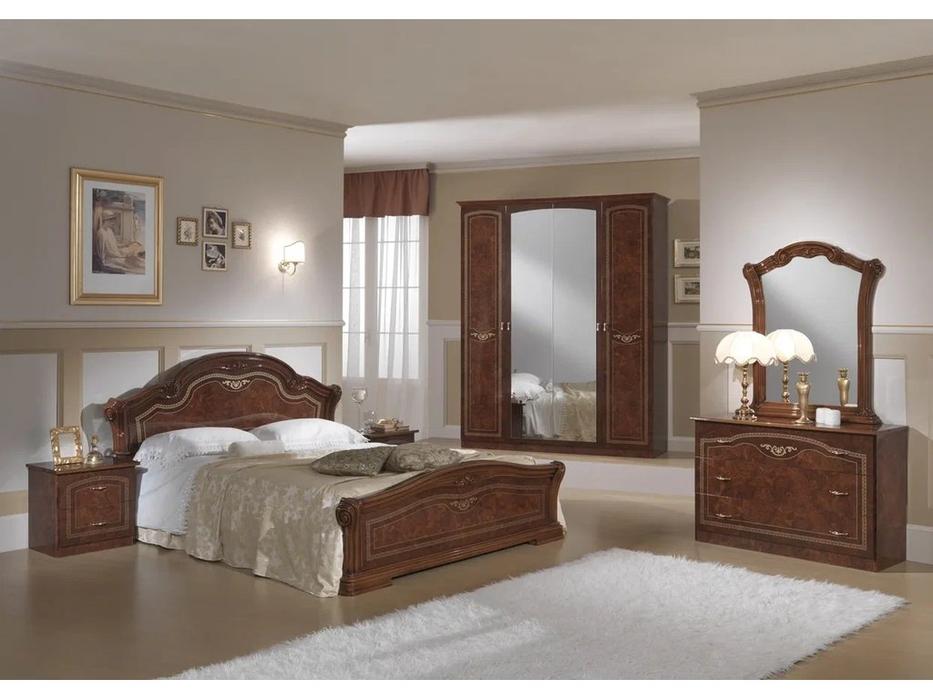 Dia комод с зеркалом 87см (орех) Ирина