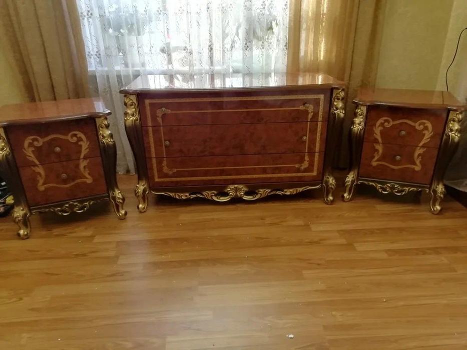 Dia тумба прикроватная  (орех, золото) Джоконда
