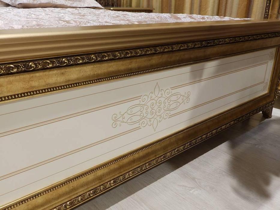 Мэри кровать двуспальная 160х200 с короной на изголовье (слоновая кость) Версаль