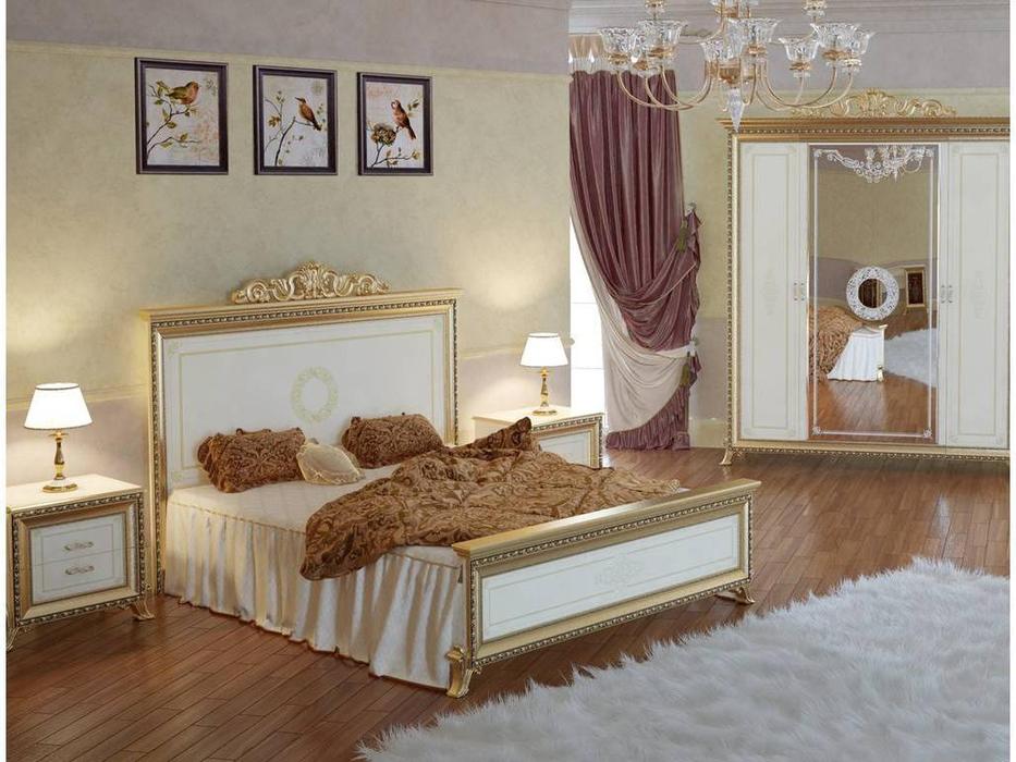 Мэри кровать двуспальная 180х200 (слоновая кость) Версаль