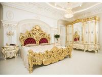Мэри спальня барокко со шкафом (золото, крем) Барокко Люкс