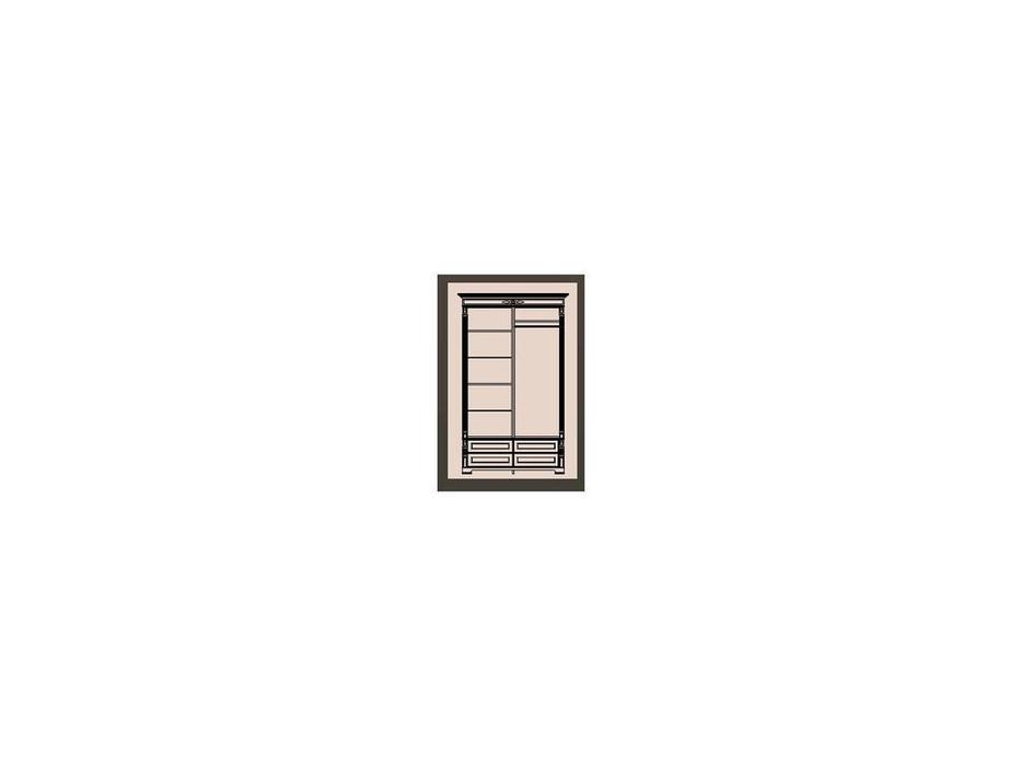 Arco шкаф 2-х дверный  (беж, коричневая патина) Decor