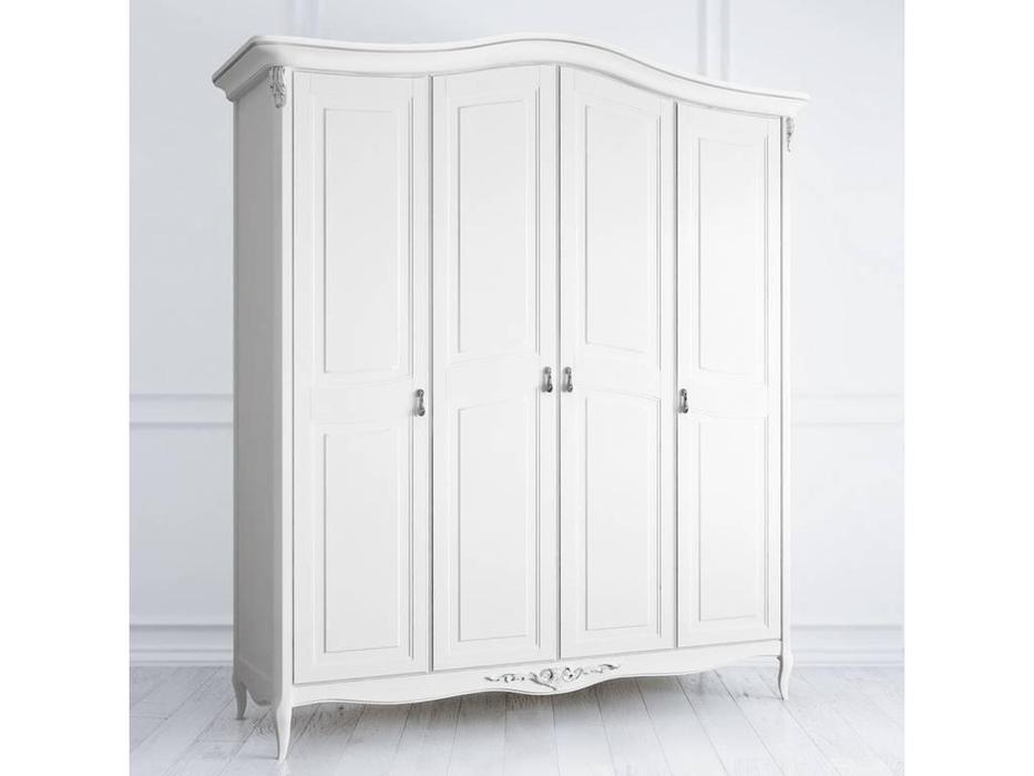 Latelier Du Meuble шкаф 4-х дверный  (белый, серебро) Silvery Rome