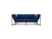 The Sofa диван 2-х местный Дэним (синий) Loft