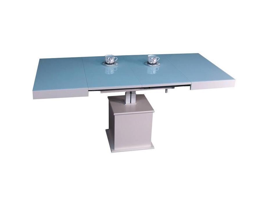 Optimata стол-трансформер  (белый, белое стекло) Convertable