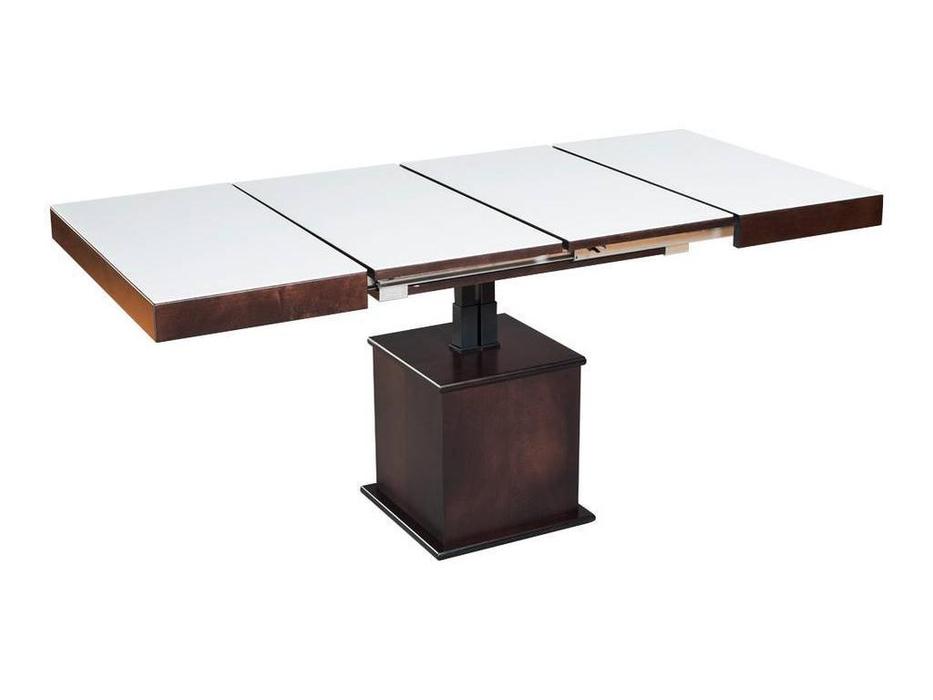 Optimata стол-трансформер  (темный венге, белое стекло) Convertable