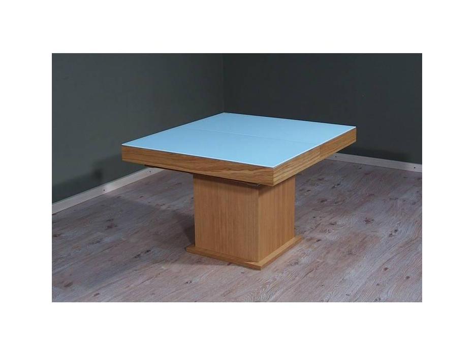 Optimata стол-трансформер раскладной (дуб, стекло белое) Convertable