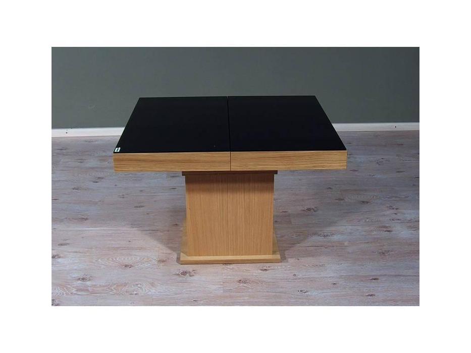 Optimata стол-трансформер раскладной (дуб, стекло черное) Convertable