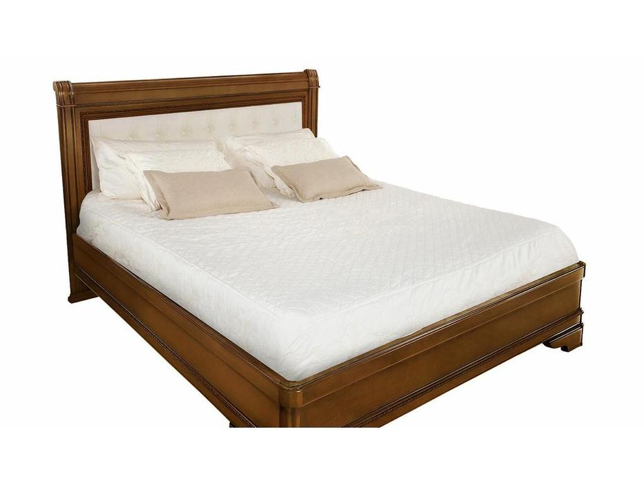 Timber кровать двуспальная 160х200 без изн-я с мягкой спинкой (янтарь) Палермо