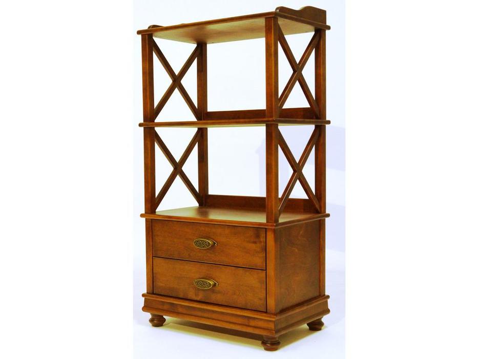 Ferro стеллаж с 2 ящиками (орех) Ferro1