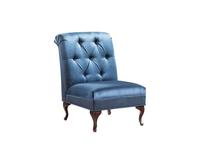 Taranko кресло без подлокотников (орех, синий) Classic