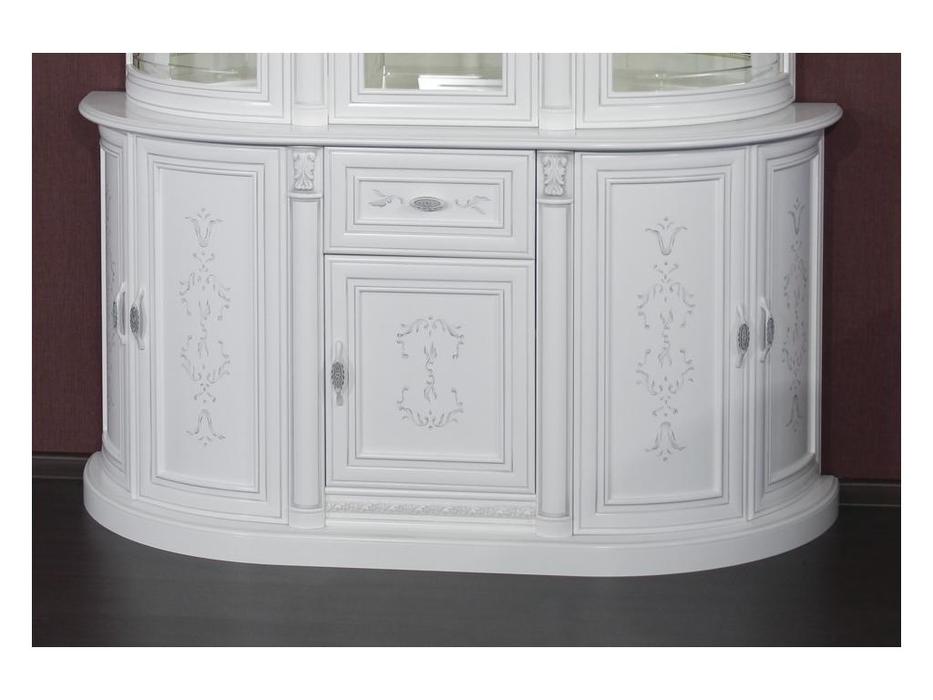 Юта буфет 5 дв. (белый с патиной) Милан