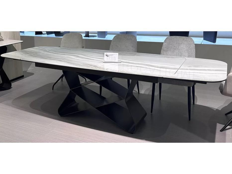 Megapolis стол обеденный раскладной (серый) ABSALON 180 ICE AGATE