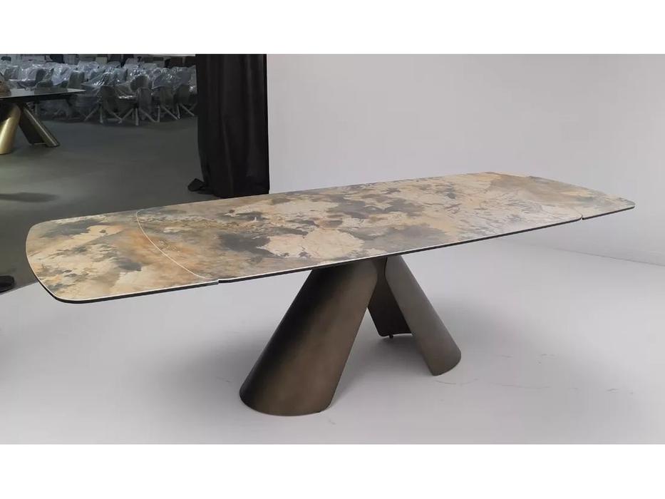 Megapolis стол обеденный раскладной, матовая поверхность (коричнево-серый) CALDERON 180