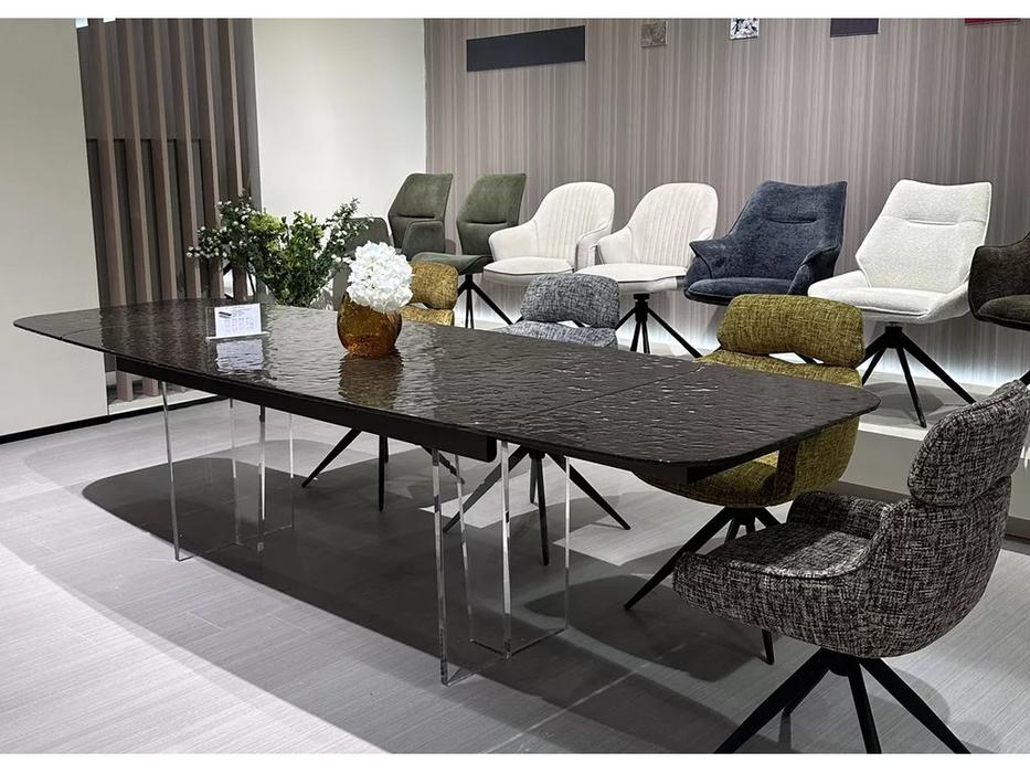 Megapolis стол обеденный раскладной (черный) LAURITS 200 GREY