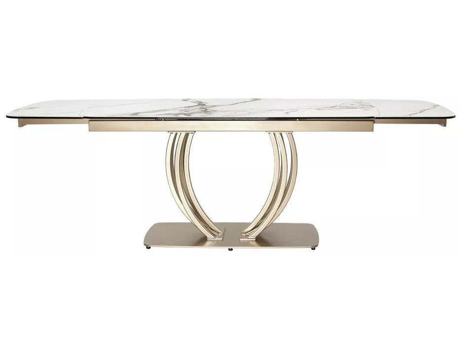 Megapolis стол обеденный раскладной (серый, золото) MATERA 160 KL-188