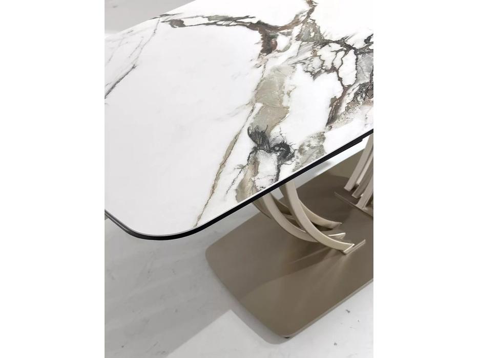 Megapolis стол обеденный раскладной (серый, золото) MATERA 160 KL-188