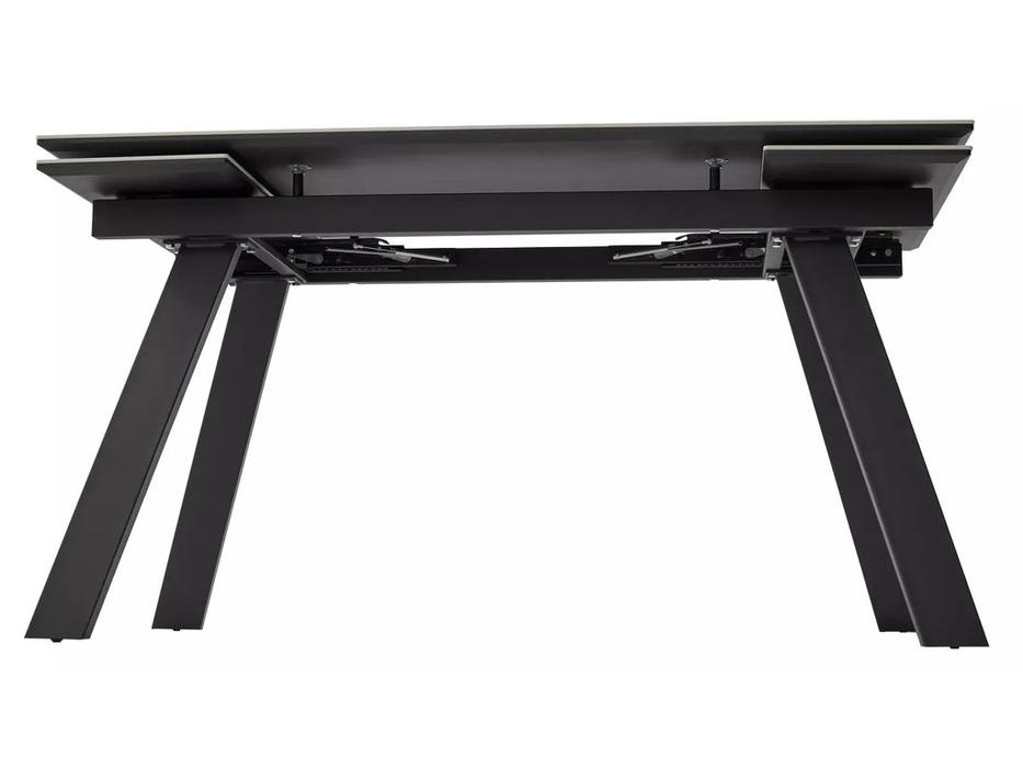 Megapolis стол обеденный раскладной, матовый (белый, черный) МОРИС-2 140