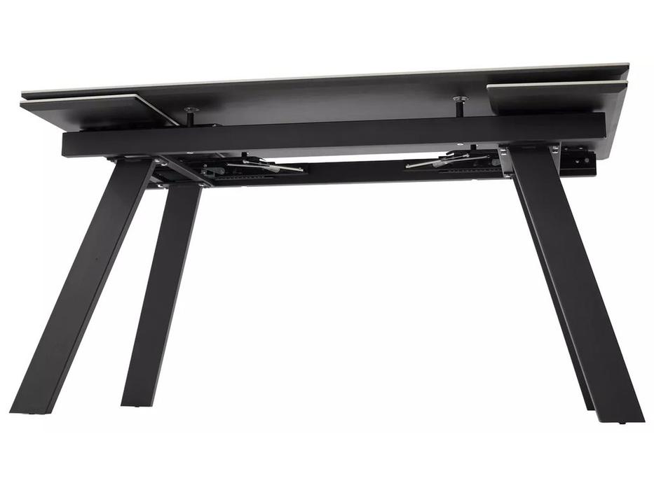 Megapolis стол обеденный раскладной, глянцевый (белый, черный) МОРИС-2 140