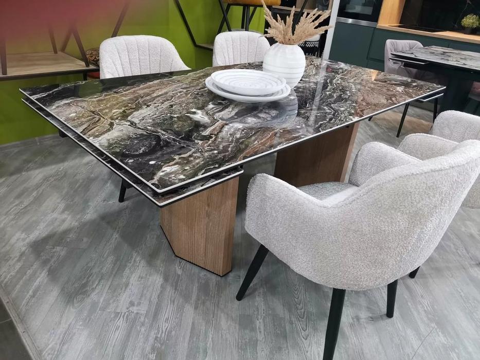 Megapolis стол обеденный раздвижной, глянцевый (коричневый) МОЦАРТ 200