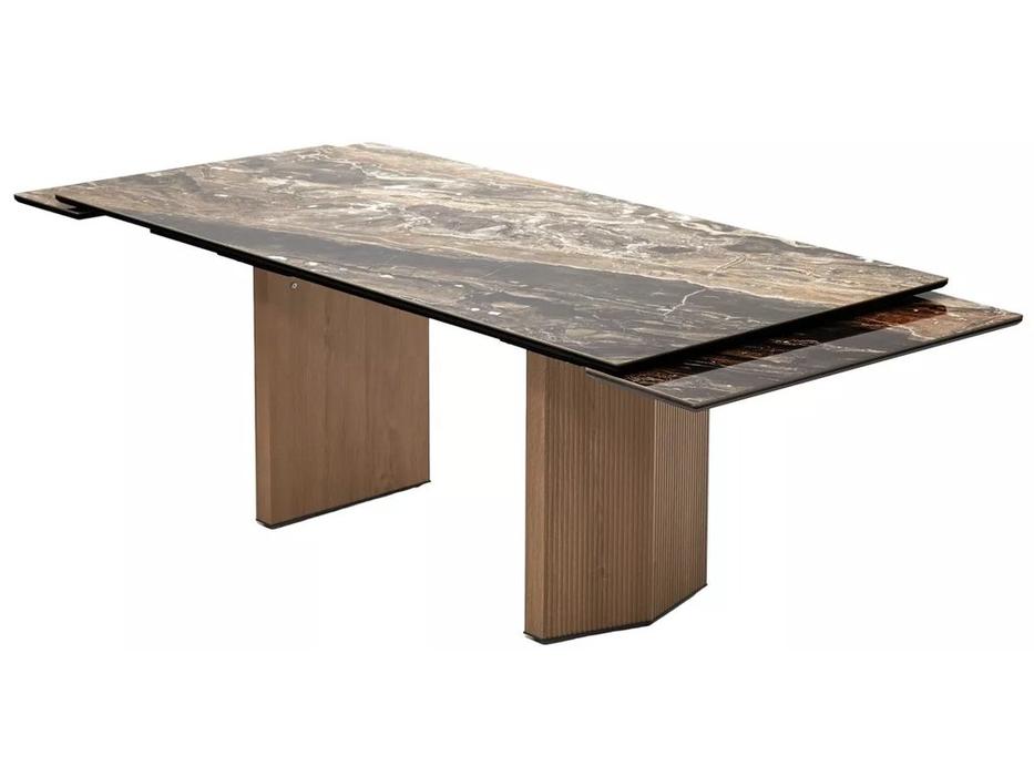 Megapolis стол обеденный раздвижной, глянцевый (коричневый) МОЦАРТ 200