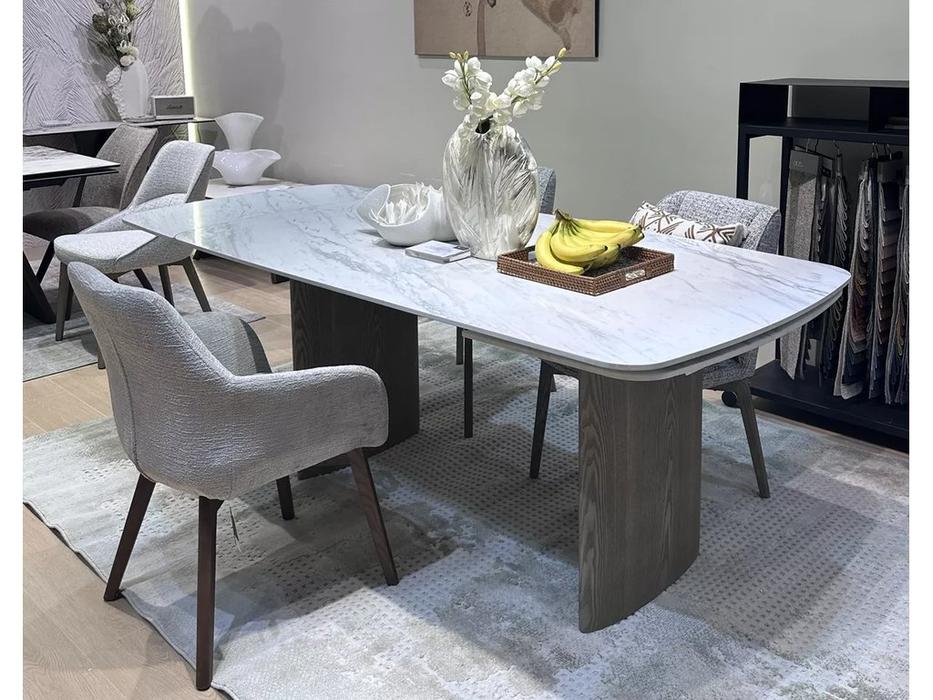 Megapolis стол обеденный раздвижной (белый мрамор) CALVIN 180