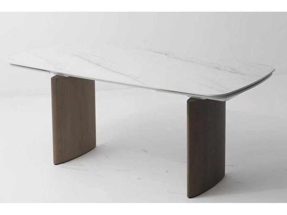 Megapolis стол обеденный раздвижной (белый мрамор) CALVIN 180