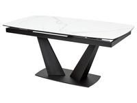 Megapolis стол обеденный раскладной (белый мрамор, черный) ACUTO2