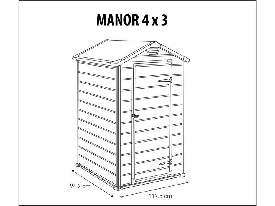 Keter сарай хозяйственный пластиковый 4х3 (серый) Manor
