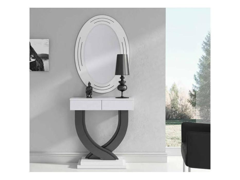 Disemobel консоль с зеркалом (белый, графти) Moderno