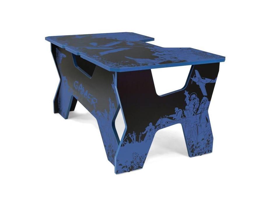 Generic Comfort стол компьютерный  (черный, синий) Gamer