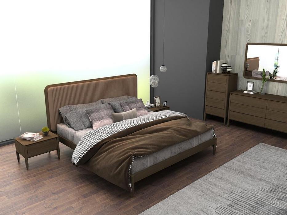Mod Interiors кровать двуспальная 160х200 (дуб, бежевый) Paterna