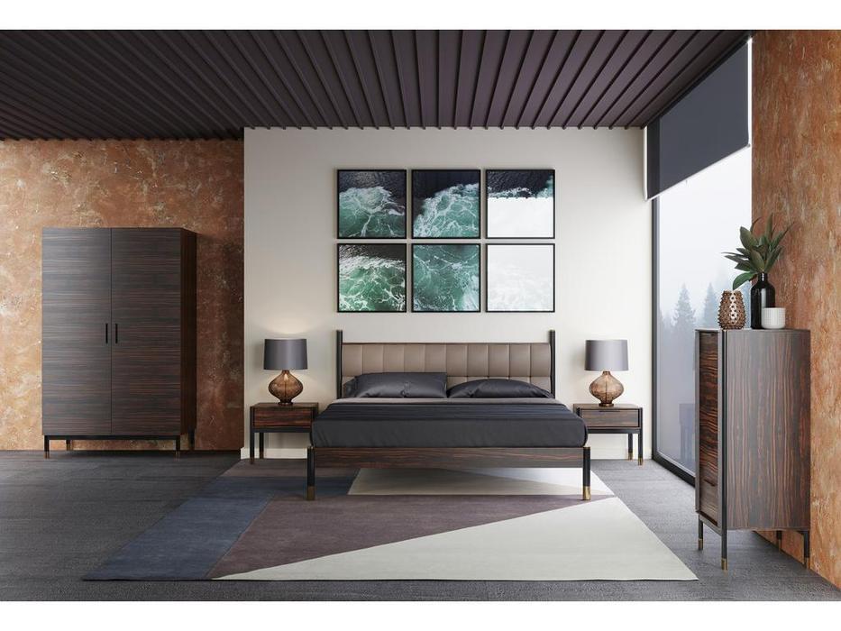 Mod Interiors кровать двуспальная 180х200 (эбеновое дерево) Benissa