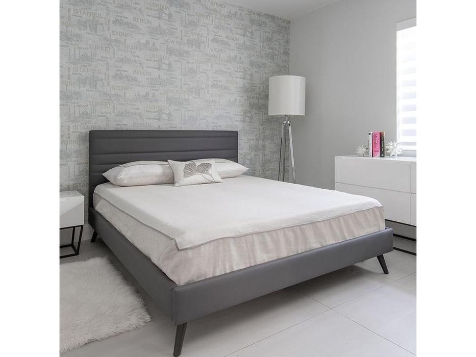 Mod Interiors кровать односпальная 140х200 (черный, серый) Sevilla