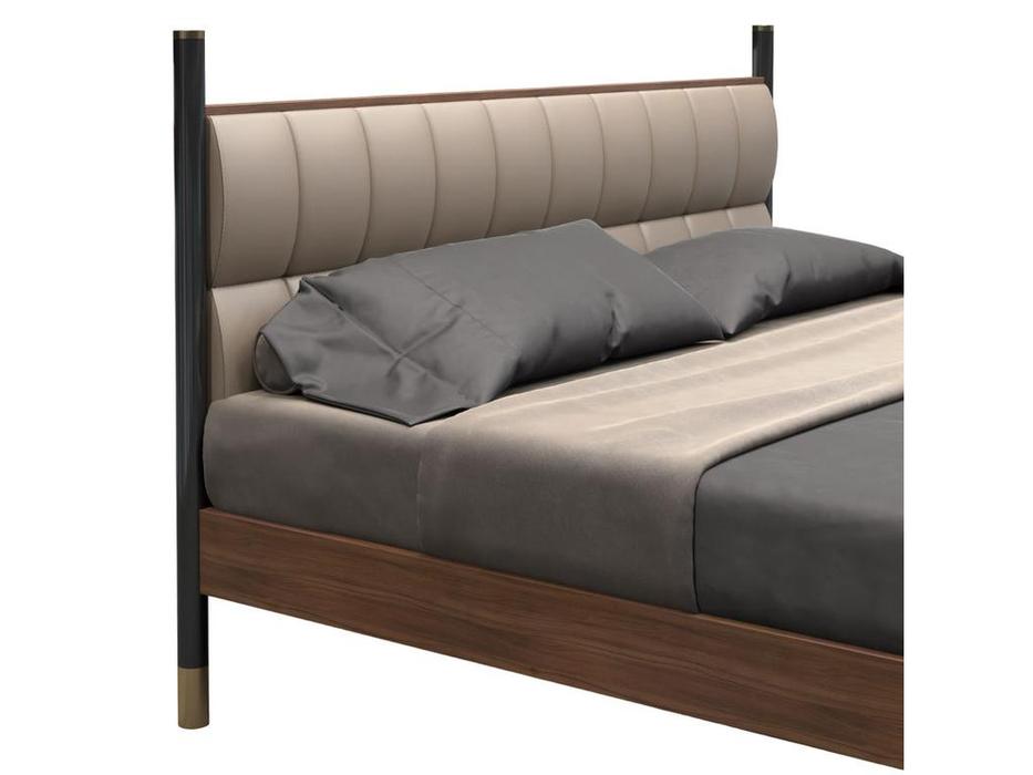 Mod Interiors кровать двуспальная 180х200 (шпон ореха, черный) Benissa