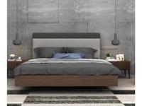 Mod Interiors кровать двуспальная 160х200 с подъемным механизмом (орех, серый) Menorca