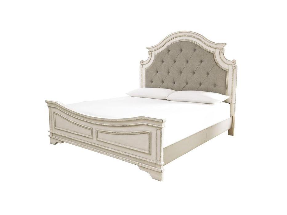 Ashley кровать двуспальная  (белый) KING REALYN