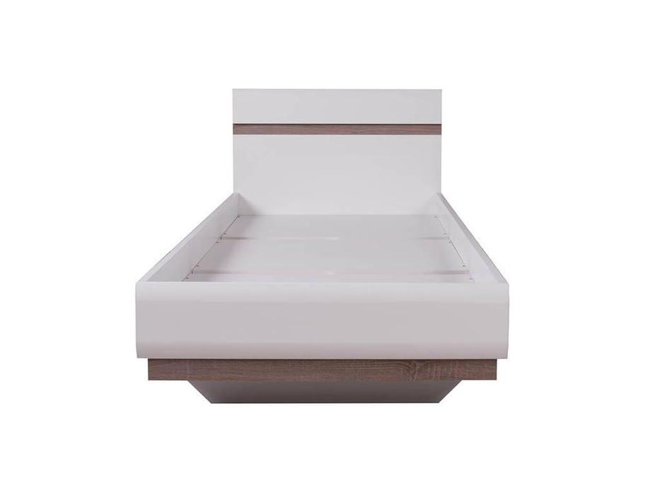 Anrex кровать односпальная 90х200 (белый, сонома) Linate