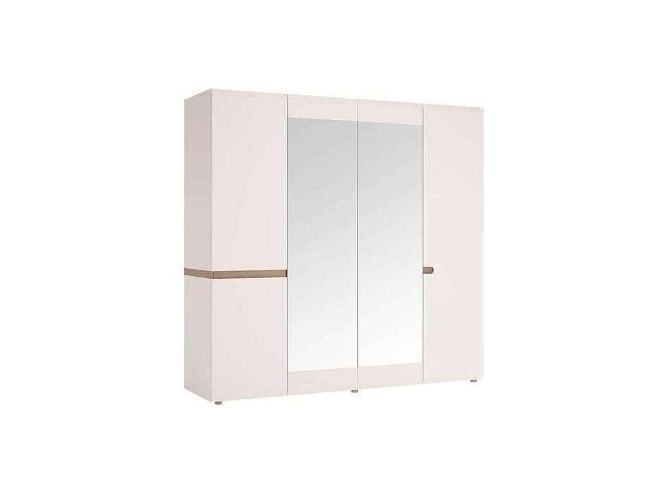 Anrex шкаф 4 дверный  (белый, сонома) Linate