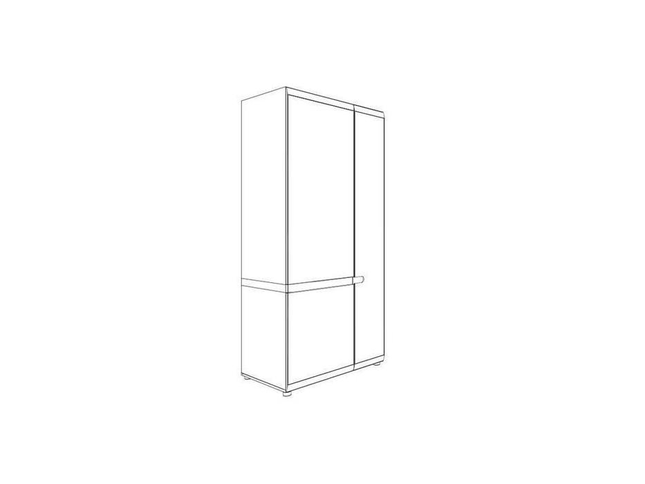 Anrex шкаф 2 дверный  (белый, сонома) Linate