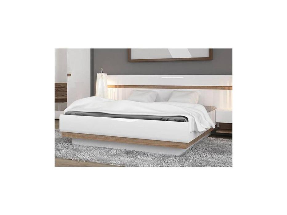 Anrex кровать двуспальная подъемным механизмом (белый, сонома) Linate