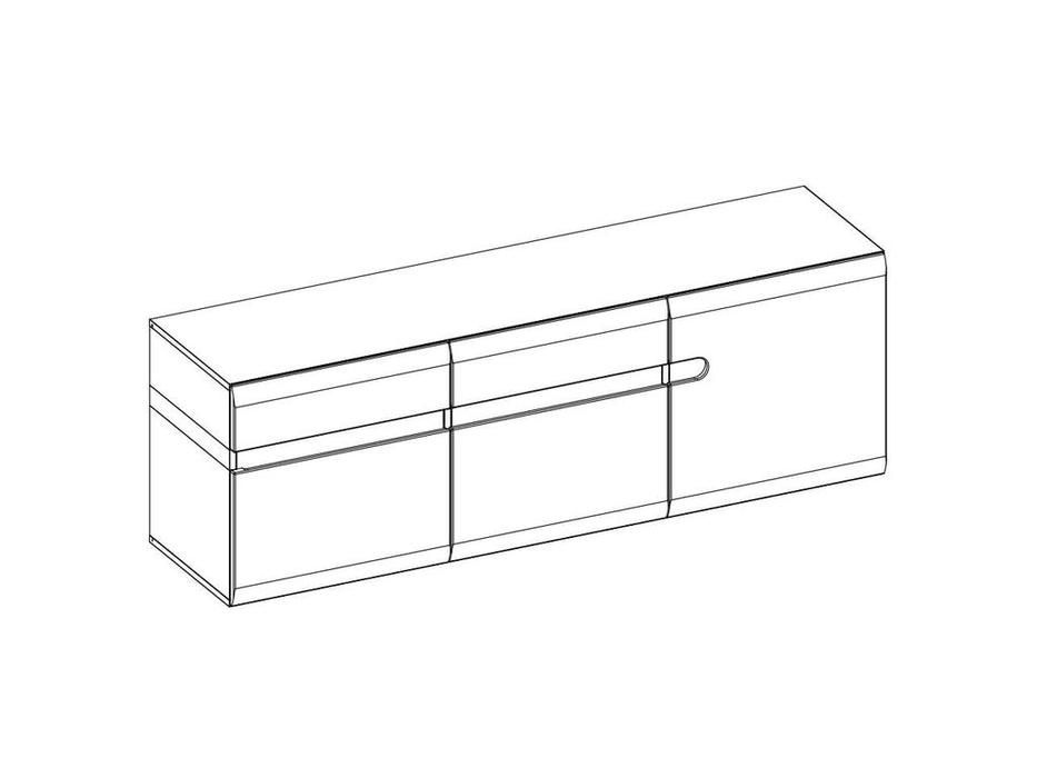 Anrex шкаф навесной  (белый, сонома трюфель) Linate