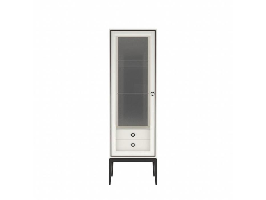 RFS витрина 1 дверная с ящиками левая (молочный, черный) Ницца