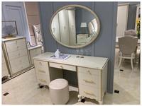 FurnitureCo стол туалетный  зеркалом (крем) Liberty
